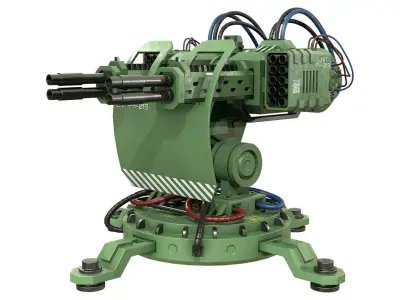 Turret Concept-2-Green 3D model