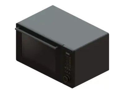 Black Microwave 3D model
