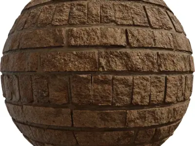 Rough Sandstone Brick Blocks PBR Texture Texture