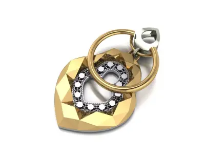 Facet pendant 3D print model