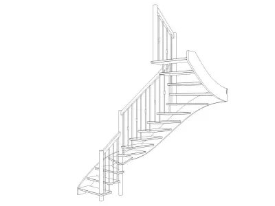 stairs spiral staircase Free 3D model