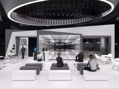 Exhibition Stand Stall Booth Low-poly 3D model