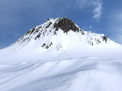 Snow Mountains 13 Low-poly 3D model