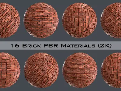 Brick Real PBR Material 01 Texture
