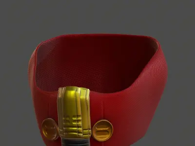 Gas mask helmet 3d model scifi Low-poly  Low-poly 3D model