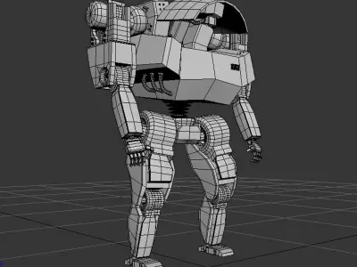 Russeger Mech 3D print model