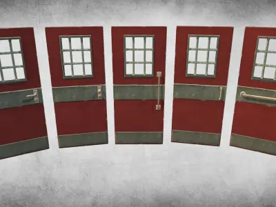 Door Collection Vol 7 Low-poly 3D model