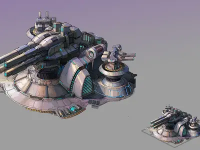 Machinery - Turret 03 3D model