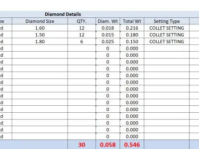 Diamond Earrings  3D print model