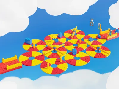 Platformer 7 Constructor Low-poly 3D model