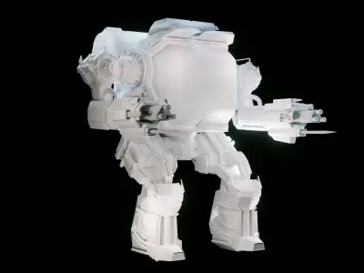 Scifi Robot Low-poly 3D model