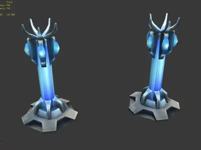 Rotating Organs - Battery 02 3D model