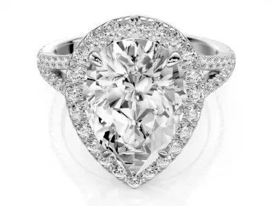 Engagement ring Ilara 3ct 3D print model