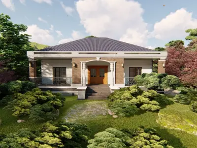 Modern House T2 3D model
