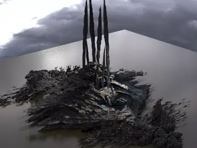 Hive Aquarium Sci fi docks 3D model