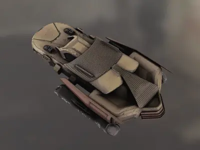 spaceship cartoon scifi  Low-poly 3D model