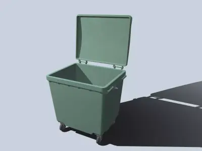 trash container Low-poly 3D model get