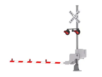 Crossing Signal 3 Low-poly 3D model