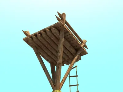 Watch Tower - Low poly Low-poly 3D model