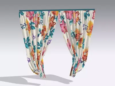 Curtain Low-poly 3D model 30