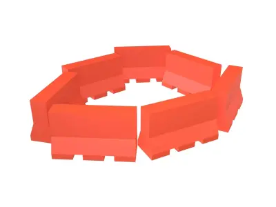 Road Barriers v4 002 Low-poly 3D model