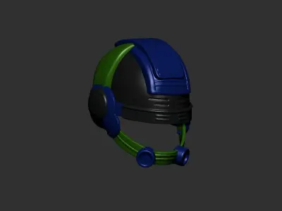helmet high poly sculpt 3d printable  3D model 156