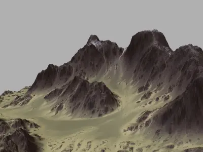 mount mountain range 3D model