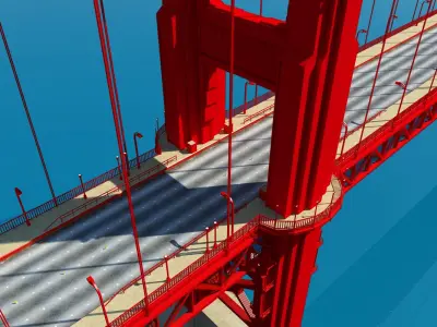 Golden Gate Bridge 3D model