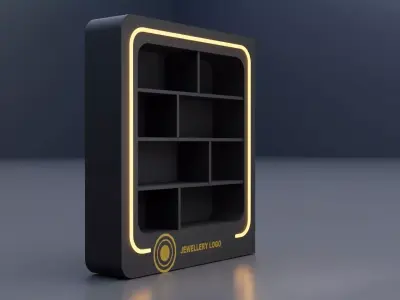 Compact Retail Showcase Low-poly 3D model