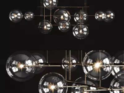 Chandelier Gallotti and Radice Bolle horizontal 3D model