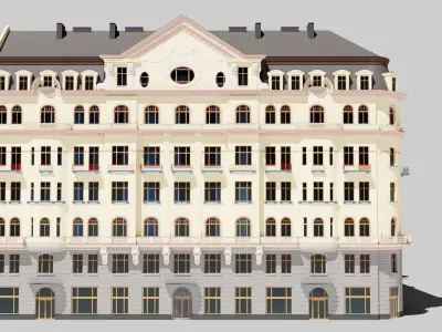 Eastern European Building 020 Low-poly 3D model