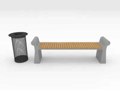 Bench Park 25 3D model