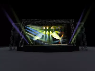 Stage party concert fashion catwalk T station  132 3D model