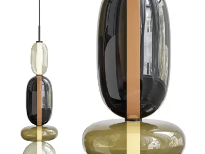Alani Glass Pendant Light Low-poly 3D model
