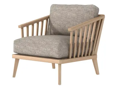 Four Hands Ariel Chair Thames Coal 3D model