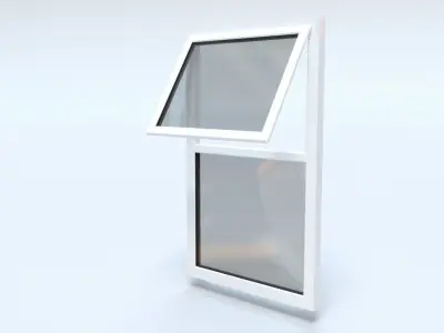 uPVC Opening Window Low-poly 3D model