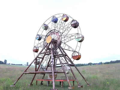 Abandoned Ferris Wheel 3D model