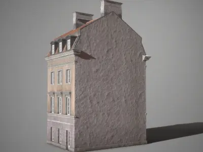 European tenement 01 Low-poly 3D model
