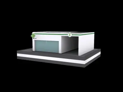 Farmacy low poly pack Low-poly 3D model