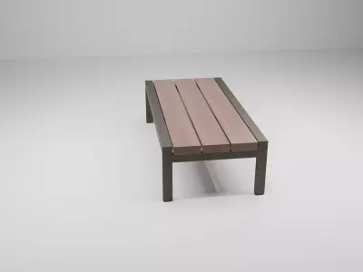 Bench01 Low-poly 3D model