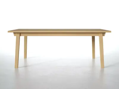 Slice three wooden tables 3D model