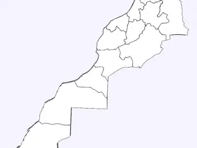 Moroccan 3D Map 3D model