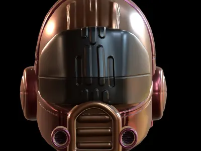 Gas mask helmet 3d model scifi Low-poly 0 Low-poly 3D model