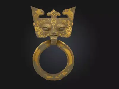 Bronze Dragon Door Knocker  Mystical Elegance with a Roar 3D print model