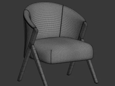 Boucle Armchair Zarahome 3D model