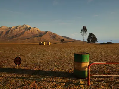 UE5 Mountain road at dusk 3D model