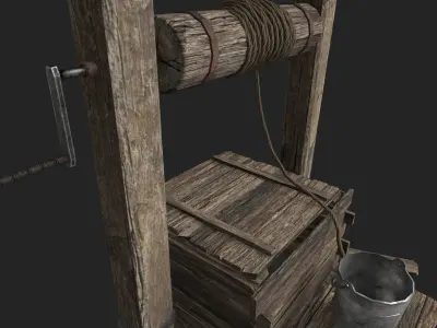 Water Well Low-poly 3D model Low-poly 3D model