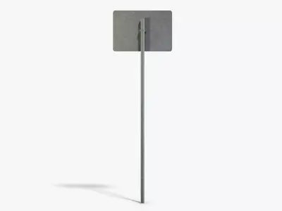 Construction Zone Sign Low-poly 3D model