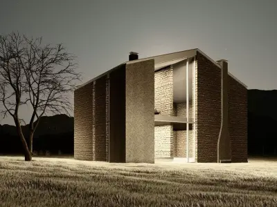 Modern Mediterranean House - Karst House 3D model