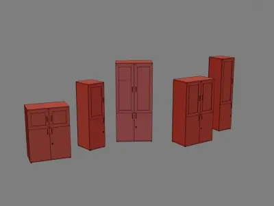 closet komod a01 3D model
